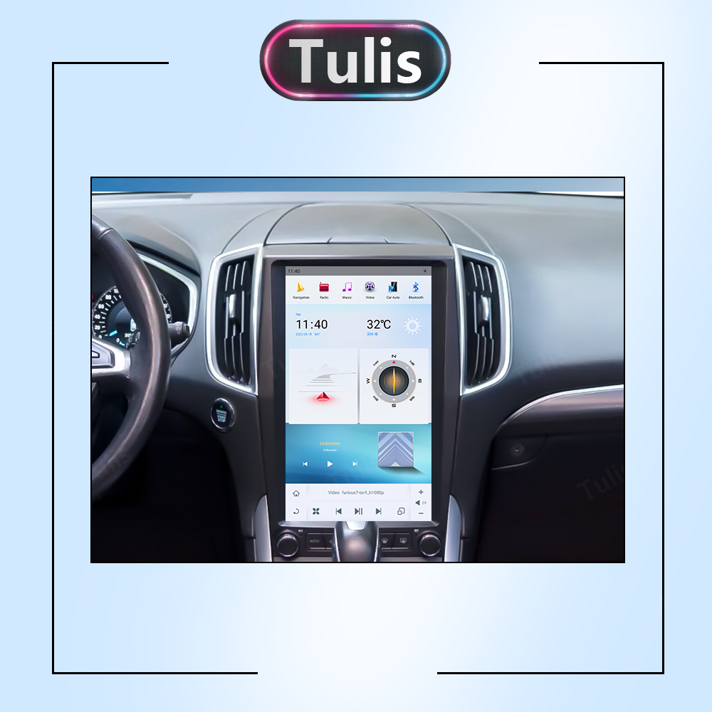 13.6“ Tesla Stlye Ford Edge 2015-2019 Android Screen Navigation Car Radio With Carplay Android Auto