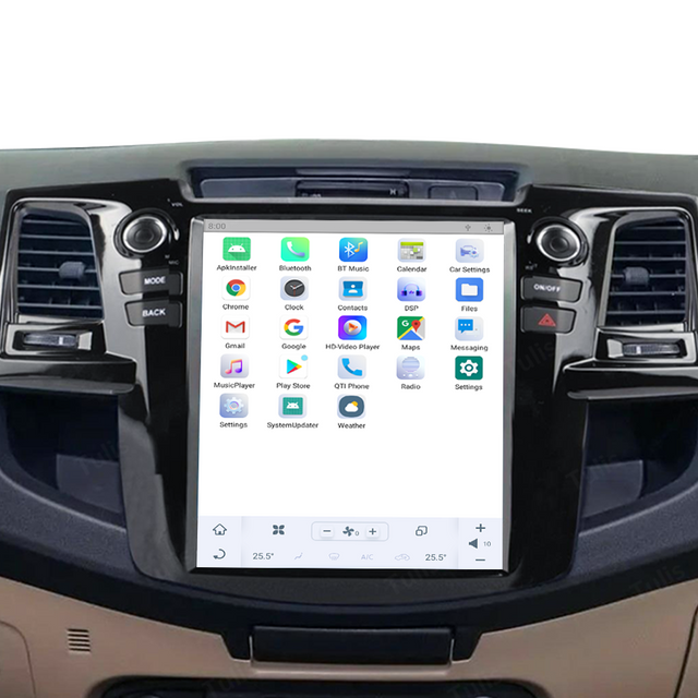 12.1“ Tesla Style Toyota Fortuner 2007 -2015 Android Screen Navigation Car Radio With Carplay Android Auto