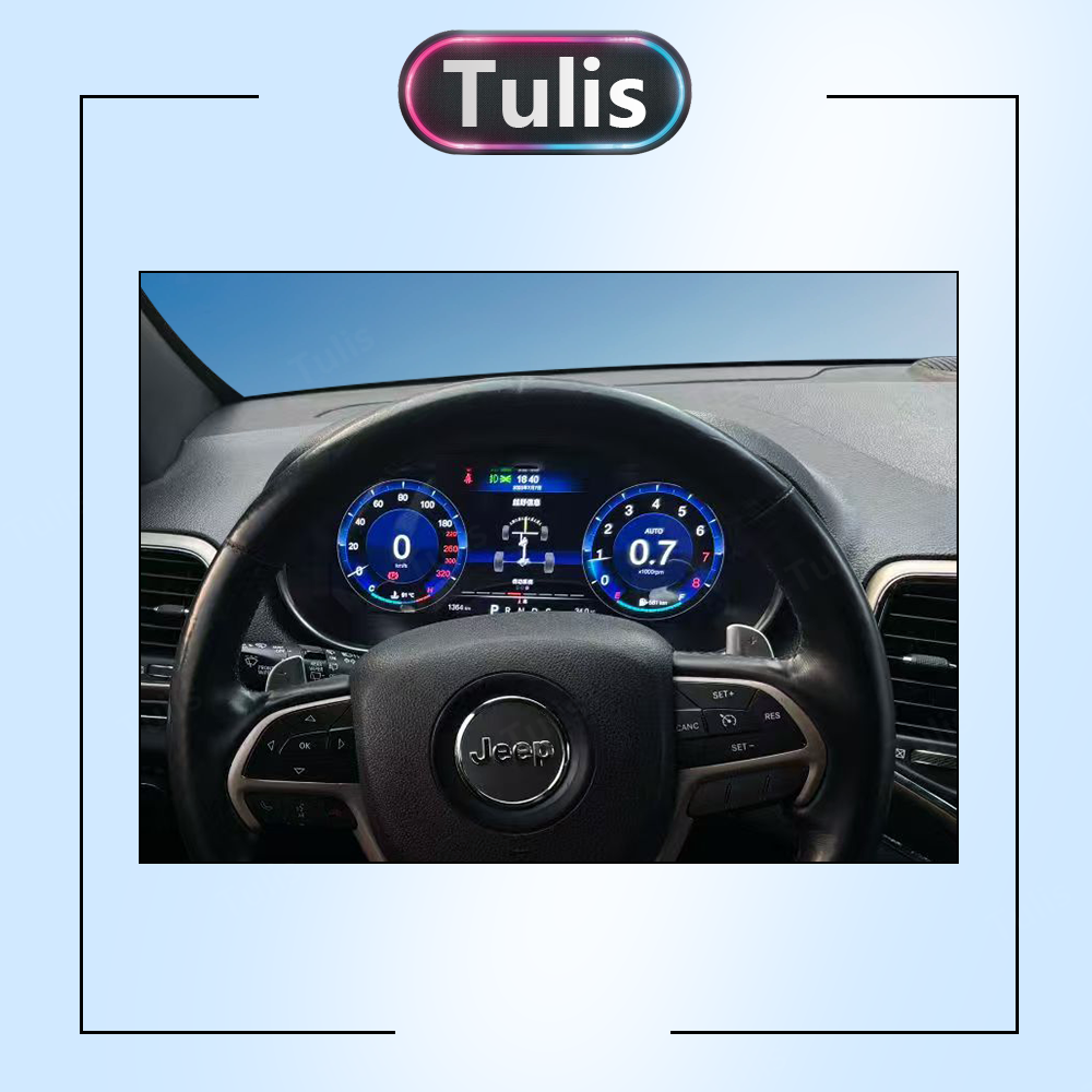Jeep Grand Cherokee 2014-2018 Car Digital Cluster Instrument Virtual Cockpit Speedometer Dashboard Ghost Screen