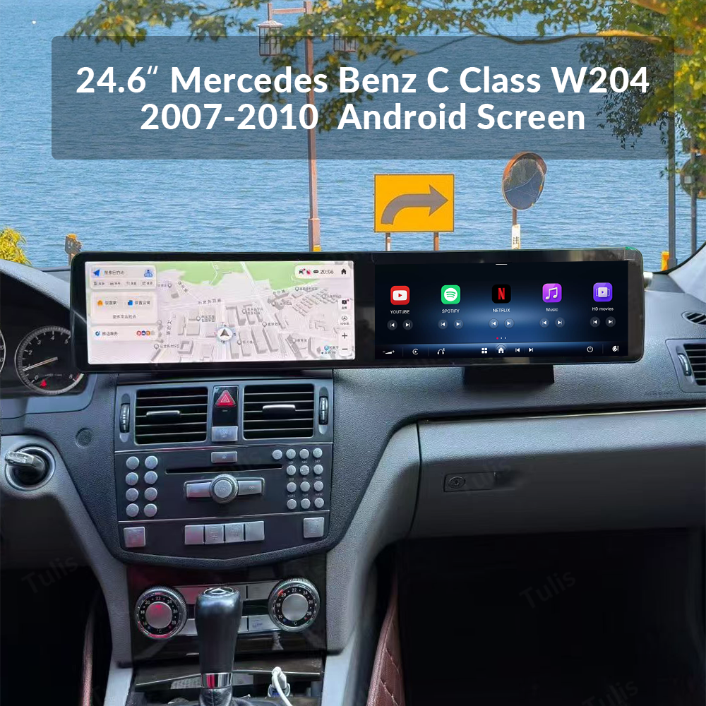 24.6“ Mercedes Benz C Class W204 2007-2010 Android Screen