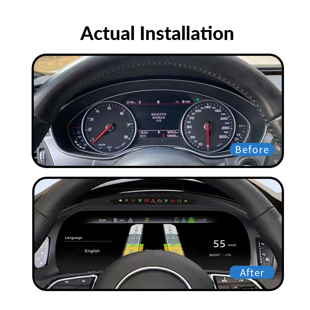 Audi A6 A7 2013-2018 Digital Cluster Instrument Virtual Cockpit Speedometer Dashboard Ghost Screen