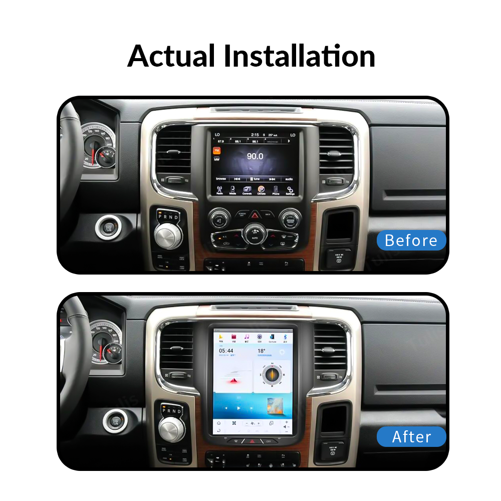 10.4'‘ Tesla Style Dodge Ram 2011-2017 Android Screen Navigation Car Radio With Carplay Android Auto