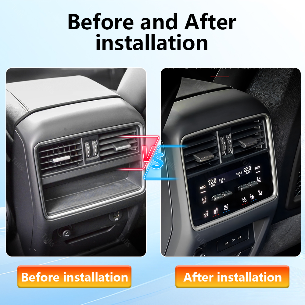 Tulis Porsche Cayenne 958 92A 2024 Modification Rear LCD Air Conditioning Screen Panel Rear AC Touch Display Rear 4-Zone for 