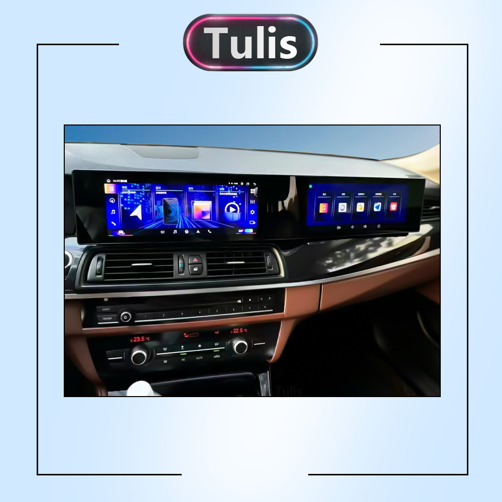 BMW 5 Series 2011-2017 Dual 12.3 Inch Android Screen Navigation Car Stereo With Carplay Android Auto