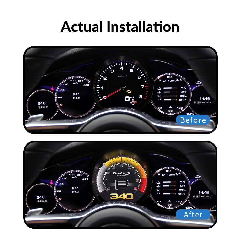 Porsche Panamera 2017-2023 Car Digital Cluster Instrument Virtual Cockpit Speedometer Dashboard Ghost Screen
