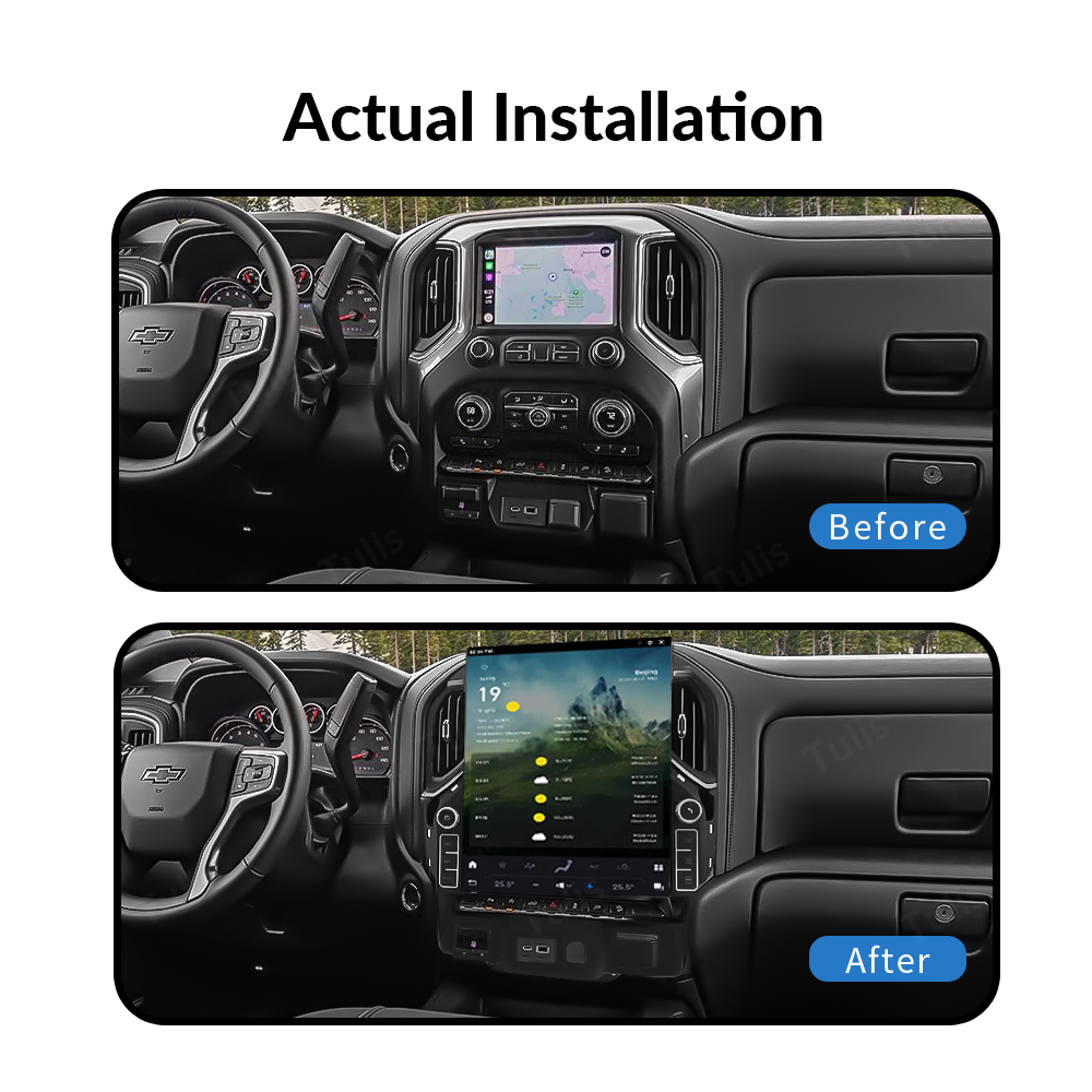Chevrolet Silverado GMC Sierra 2019- 2023 Android Screen Navigation Car Radio With Carplay Android Auto