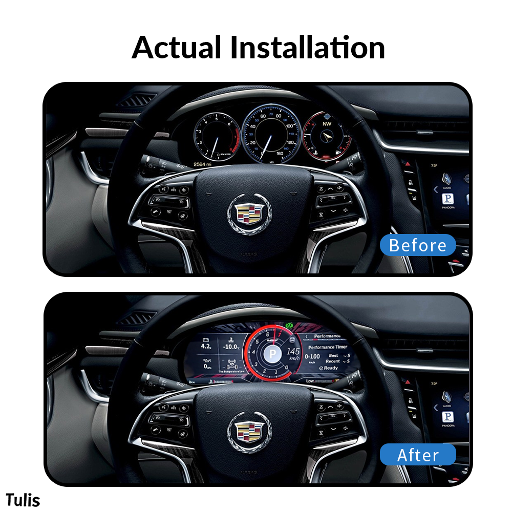 Cadillac XTS CTS 2014-2019 Car Digital Cluster Instrument Virtual Cockpit Speedometer Dashboard Ghost Screen