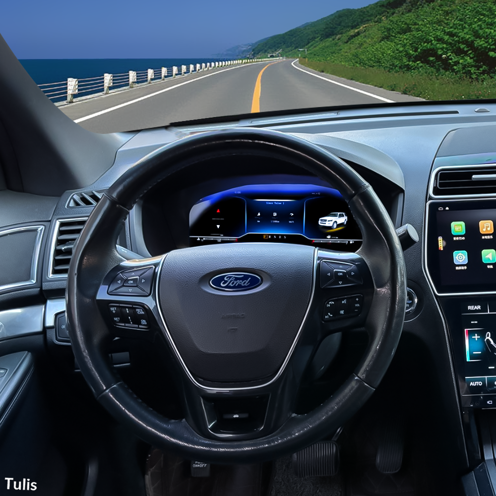 Ford Explorer 2017-2018 Car Digital Cluster Instrument Virtual Cockpit Speedometer Dashboard Ghost Screen