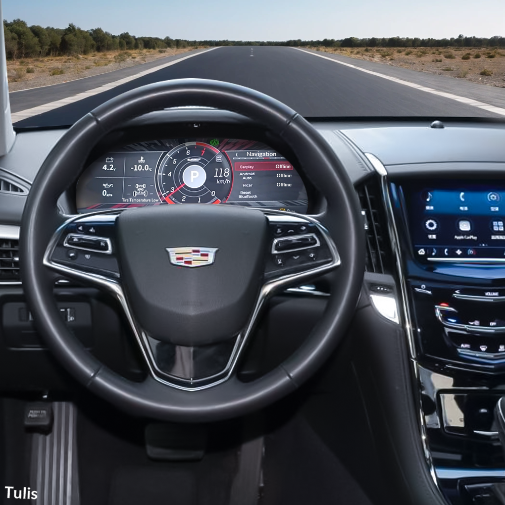 Cadillac ATS ATSL 2014-2017 Car Digital Cluster Instrument Virtual Cockpit Speedometer Dashboard Ghost Screen