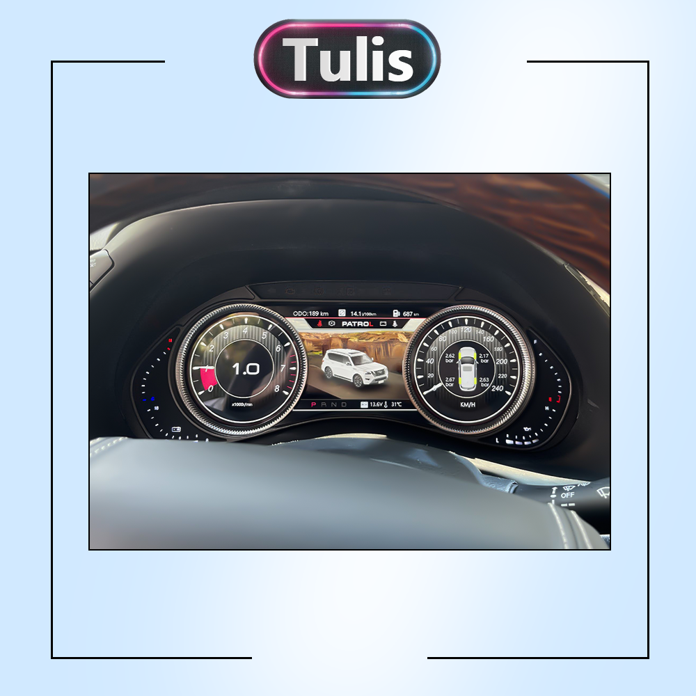 Nissan Patrol 2010-2021 Car Digital Cluster Instrument Virtual Cockpit Speedometer Dashboard Ghost Screen