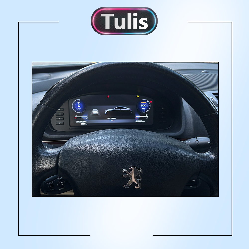  Peugeot 407 2004-2010 Car Digital Cluster Instrument Virtual Cockpit Speedometer Dashboard Ghost Screen