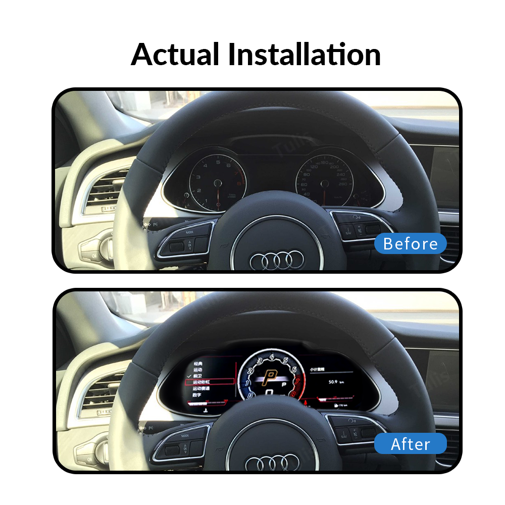 Audi A4 A4L 2013-2016 Car Digital Cluster Instrument Virtual Cockpit Speedometer Dashboard Ghost Screen