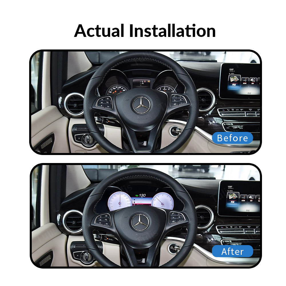 Mercedes Benz V Class 2016-2019 Car Digital Cluster Instrument Virtual Cockpit Speedometer Dashboard Ghost Screen