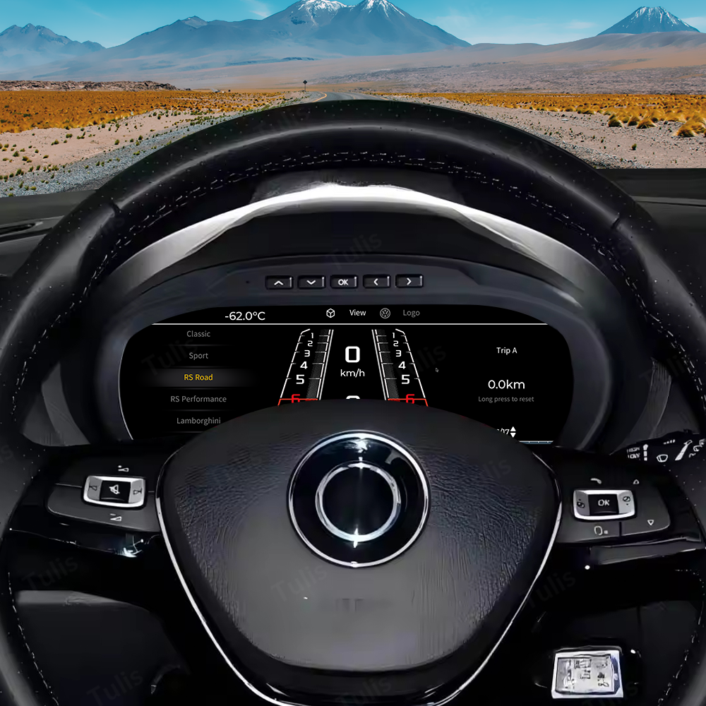 VW POLO 2012-2018 Car Digital Cluster Instrument Virtual Cockpit Speedometer Dashboard Ghost Screen