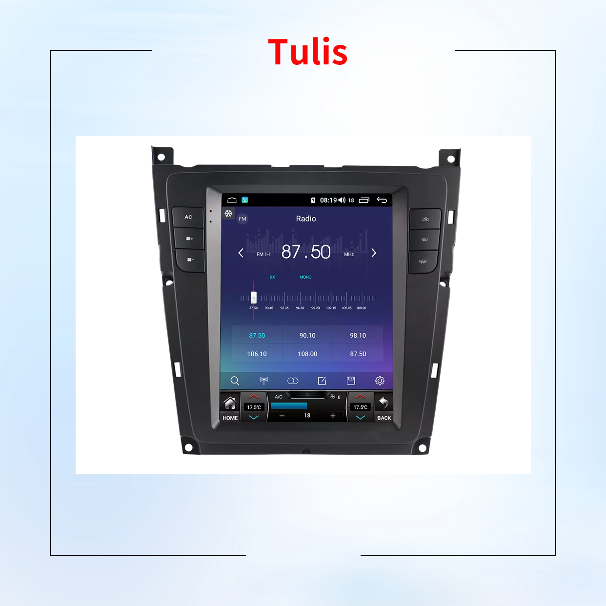 Tulis 9.7 Inch IPS Touch Screen For Bentley Continental 2005-2012 With Voice Control Carplay Android Dash Navigation Auto Radio