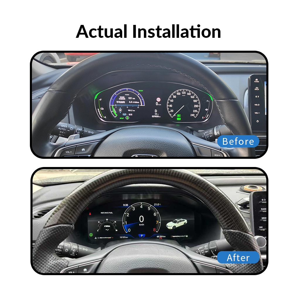 Tenth Generation Honda Accord 2018-2022 12.3" Car Digital Cluster Instrument Virtual Cockpit Speedometer Dashboard Ghost Screen