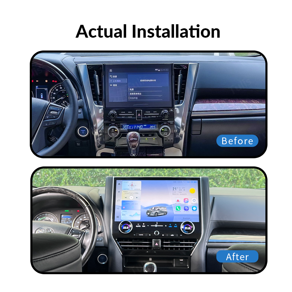 16.8“ Toyota Alphard Vellfire 2015-2020 Android Screen Navigation Car Radio With Carplay Android Auto