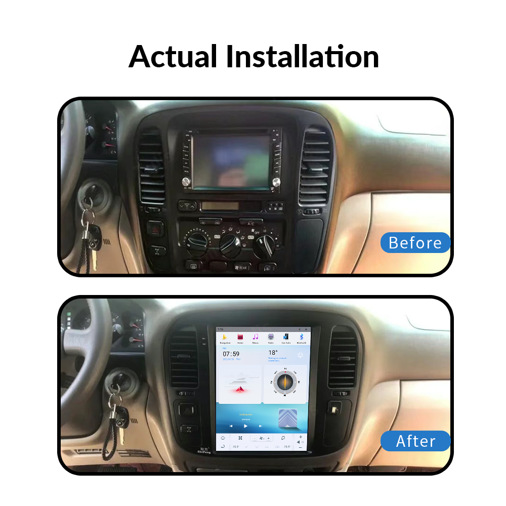 12.1'‘ Tesla Style Toyota Land Cruiser 1999-2002 Android Screen Navigation Car Radio With Carplay Android Auto