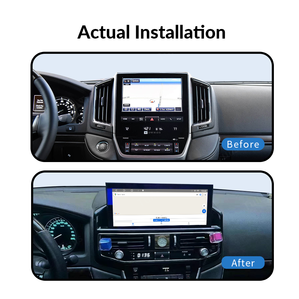 12.3“ Toyota Land Cruiser LC200 2016-2020 Android Screen Navigation Car Radio With Carplay Android Auto