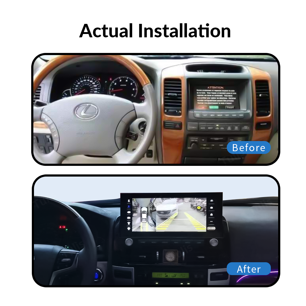 12.3“ Lexus GX470 Toyota Prado 2003-2010 Android Screen Navigation Car Radio With Carplay Android Auto