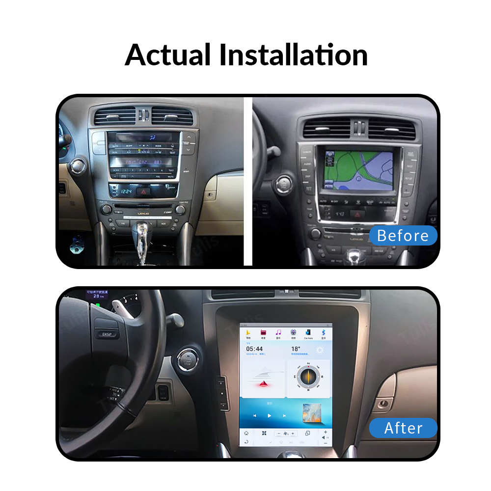 10.4" Tesla Style Lexus IS250 300 350 2006-2012 Android Screen Navigation Car Radio With Carplay Android Auto