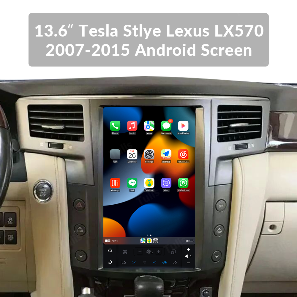 13.6" Tesla Stlye Lexus LX570 2007-2015 Android Screen Navigation Car Radio With Carplay Android Auto
