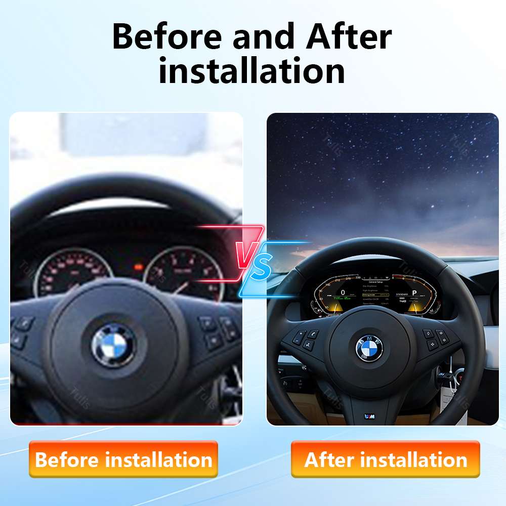 Tulis BMW E60 E61 Digital Dashboard Panel Virtual Instrument Cluster Cockpit Lcd Speedometer Digital Cluster 