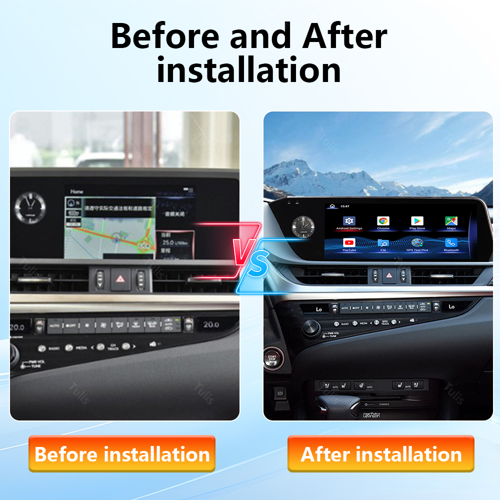Tulis Touch Screen Android Car Radio GPS Navigation DVD Player Stereo Multimedia Audio System for Lexus ES 2018-2021