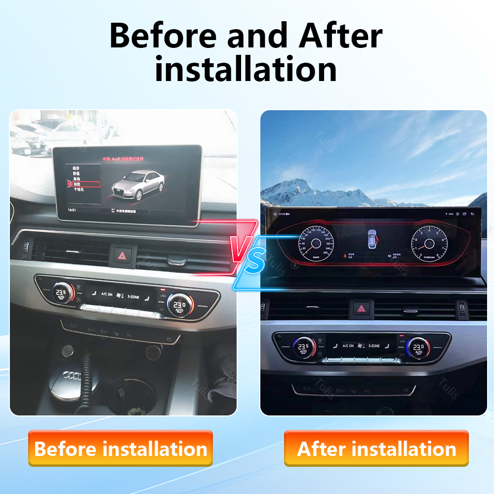 Tulis 14.9 Inch Touch Screen Android Car Radio GPS Navigation DVD Player Stereo Multimedia Audio System for Audi A4
