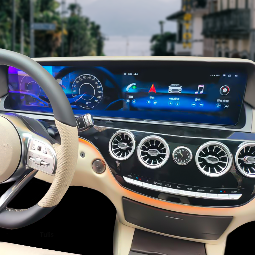 Mercedes Benz S Class W222 2013-2017 Dual 12.3 Inch Android Screen Navigation Car Stereo With Carplay Android Auto