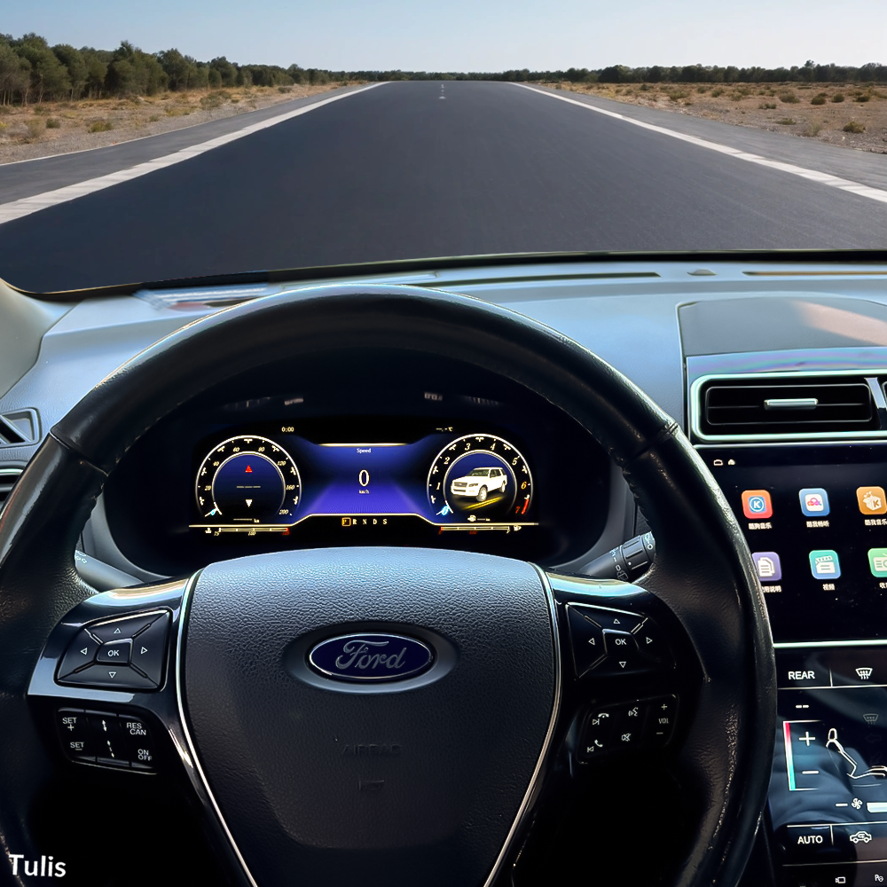 Ford Explorer 2017-2018 Car Digital Cluster Instrument Virtual Cockpit Speedometer Dashboard Ghost Screen