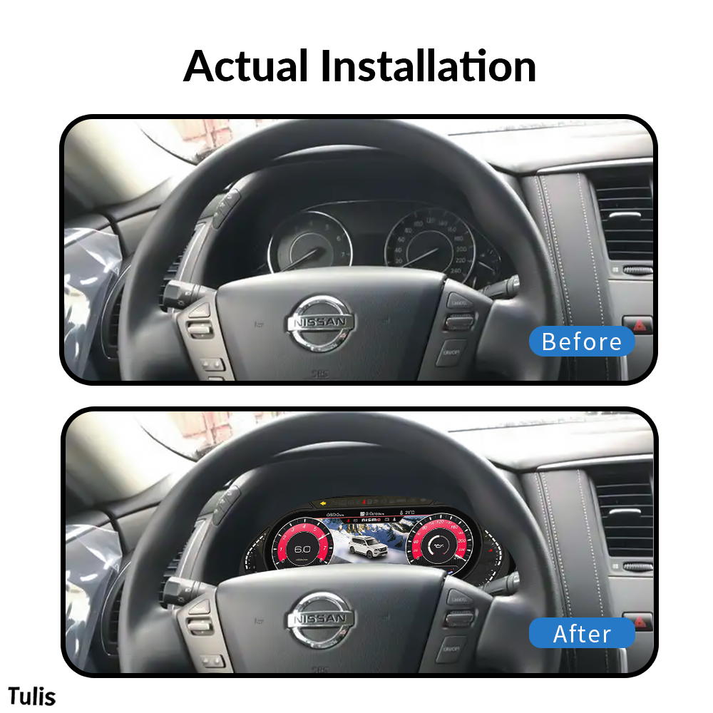 Nissan Patrol 2010-2021 Car Digital Cluster Instrument Virtual Cockpit Speedometer Dashboard Ghost Screen