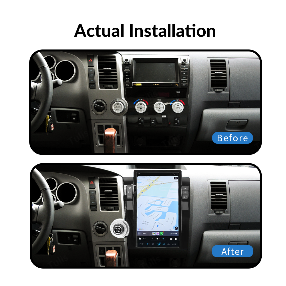 14.5" Toyota Tundra Sequoia 2007-2013 Android Screen Navigation Car Radio With Carplay Android Auto