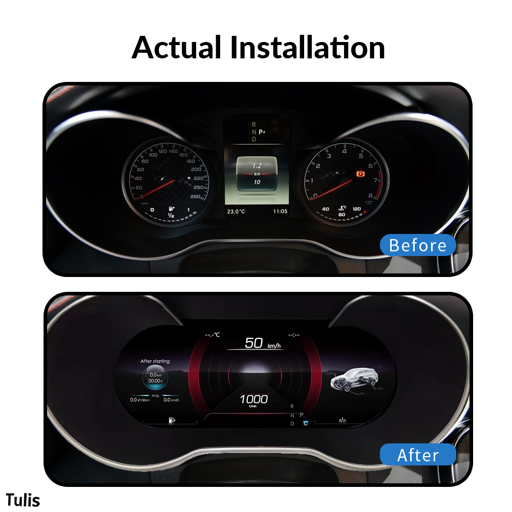 Mercedes Benz C Class GLC 2015-2022 Car Digital Cluster Instrument Virtual Cockpit Speedometer Dashboard Ghost Screen