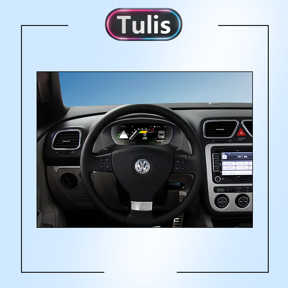 VW EOS 2005-2008 Car Digital Cluster Instrument Virtual Cockpit Speedometer Dashboard Ghost Screen