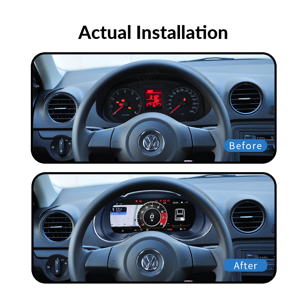 VW Jetta 2015-2022 Car Digital Cluster Instrument Virtual Cockpit Speedometer Dashboard Ghost Screen