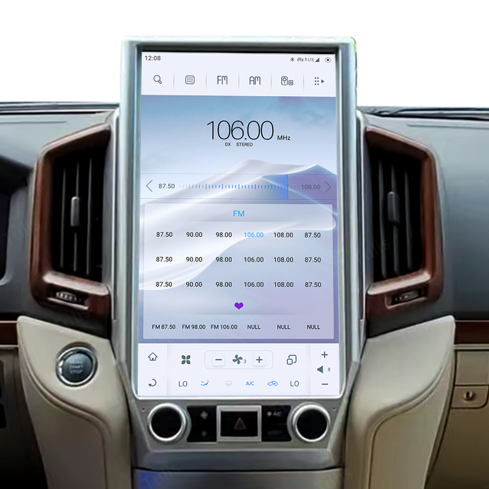 16“ Tesla Stlye Toyota Land Cruiser LC200 2016-2020 Android Screen Navigation Car Radio With Carplay Android Auto