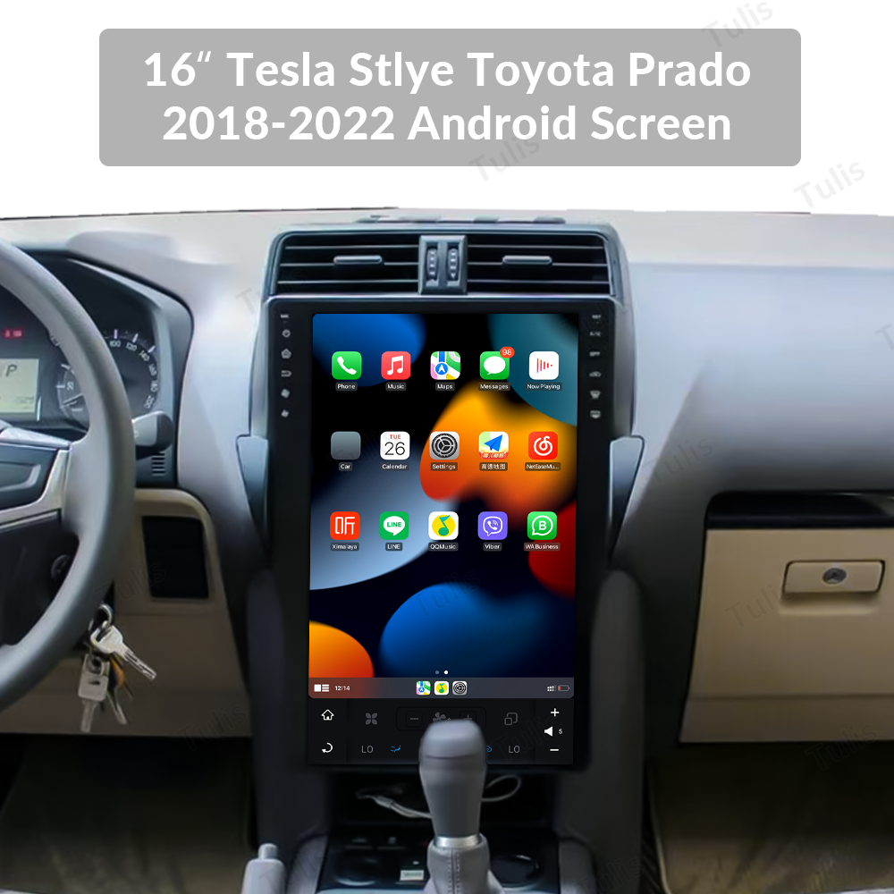 16“ Tesla Stlye Toyota Prado 2018-2022 Android Screen Navigation Car Radio With Carplay Android Auto