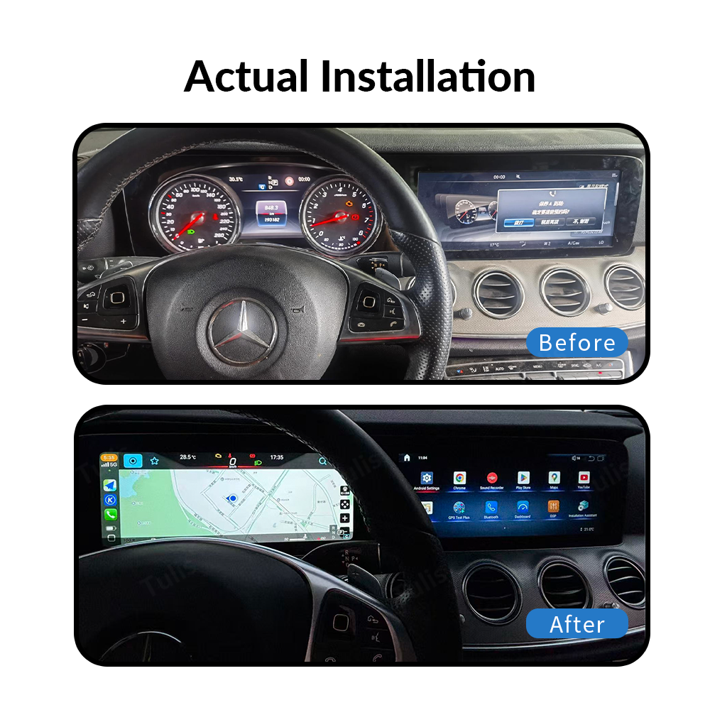Mercedes Benz W213 2016-2019 Dual 12.3 Inch Android Screen Navigation Car Stereo With Carplay Android Auto