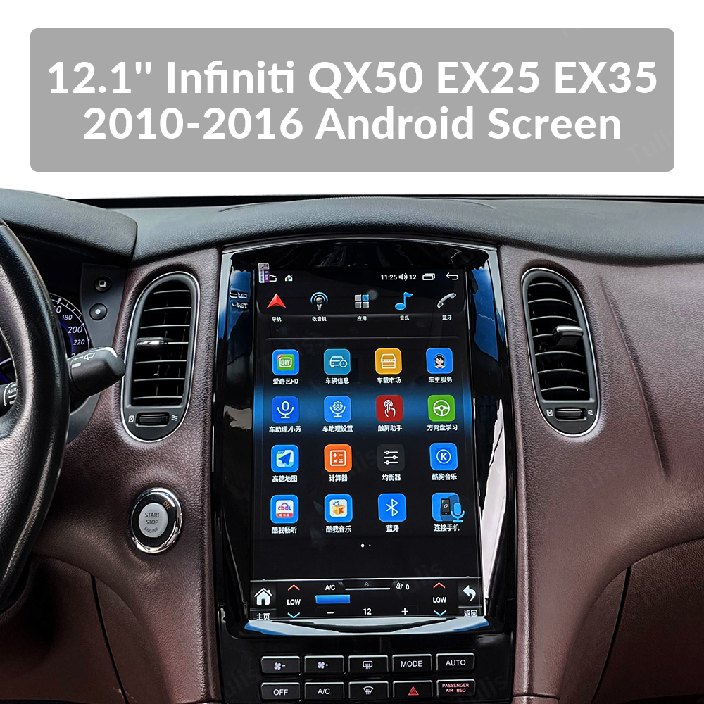 12.1'' Infiniti QX50 EX25 EX35 2010-2016 Android Screen Navigation Car Radio With Carplay Android Auto