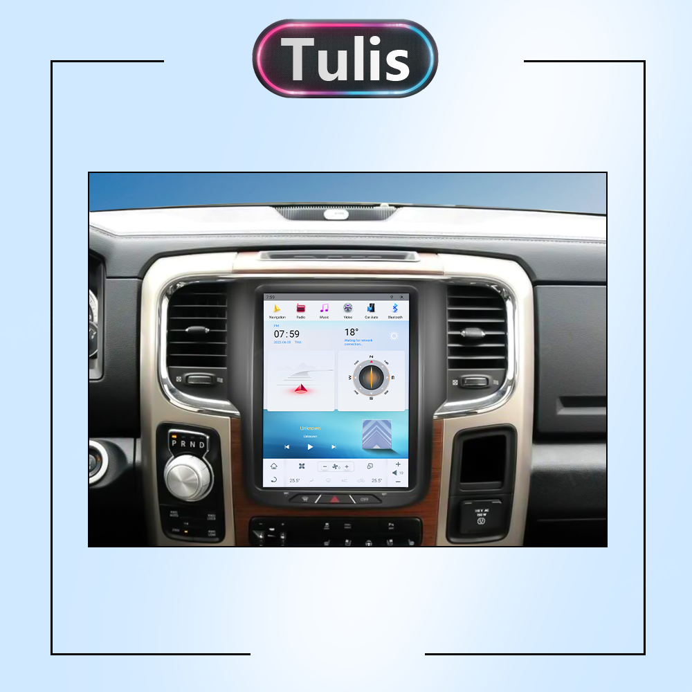 10.4'‘ Tesla Style Dodge Ram 2011-2017 Android Screen Navigation Car Radio With Carplay Android Auto