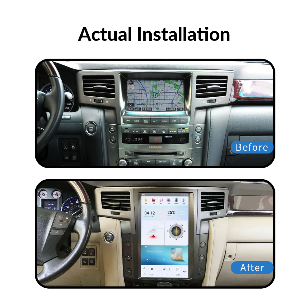 13.6" Tesla Stlye Lexus LX570 2007-2015 Android Screen Navigation Car Radio With Carplay Android Auto