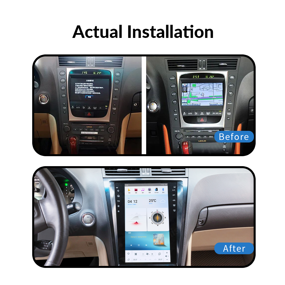 11.8“ Tesla Stlye Lexus GS Series 2004-2011 Android Screen Navigation Car Radio With Carplay Android Auto