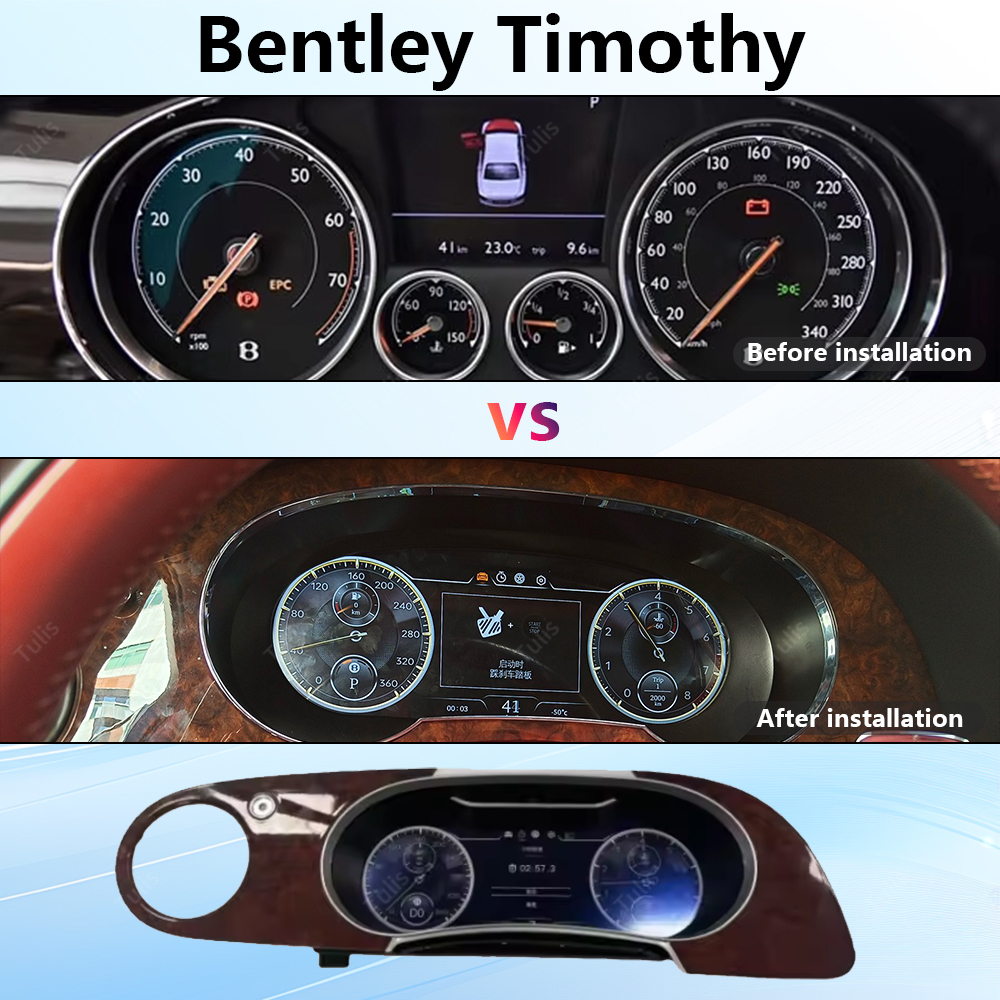 Tulis Digital Dashboard Panel Virtual Instrument Cluster Cockpit Lcd Speedometer Digital Cluster For Bentley Bentayga