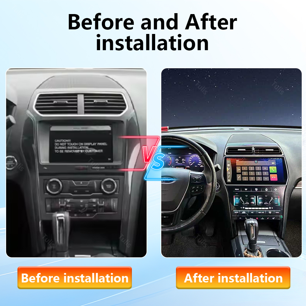  Tulis Ford Explorer 2011 2019 Android Screen AC Panel Digital Cluster