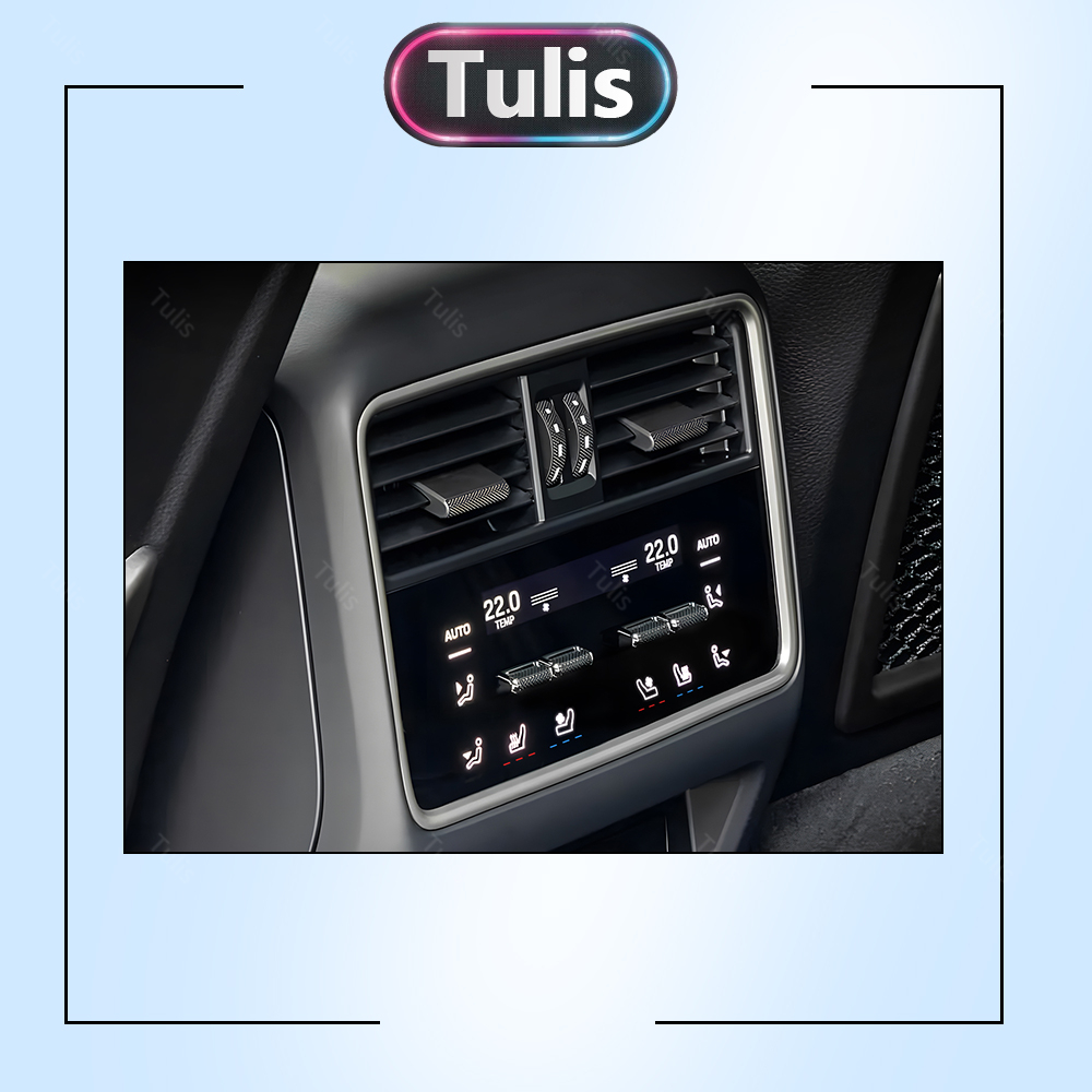Tulis Porsche Cayenne 958 92A 2024 Modification Rear LCD Air Conditioning Screen Panel Rear AC Touch Display Rear 4-Zone for 