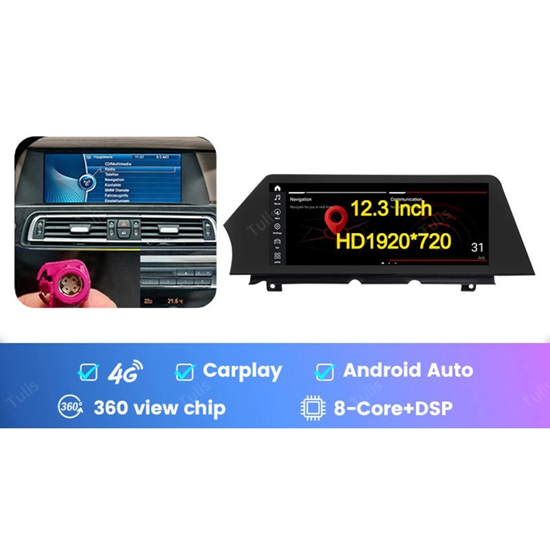 Tulis Android 13 Touch Screen Car Multimedia Player Systeam For BMW 7 Series F01 F02 2009-2015 DSP Navigation Bluetooth