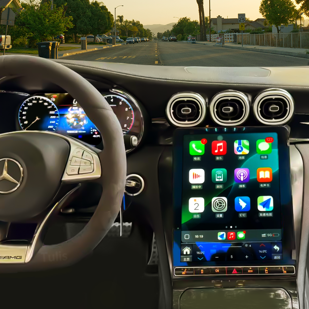 12.3" Mercedes Benz C Class GLC 2015-2022 Android Screen Navigation Car Radio With Carplay Android Auto