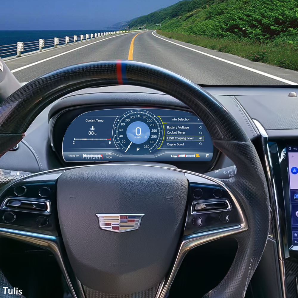 Cadillac SRX 2013-2015 Car Digital Cluster Instrument Virtual Cockpit Speedometer Dashboard Ghost Screen