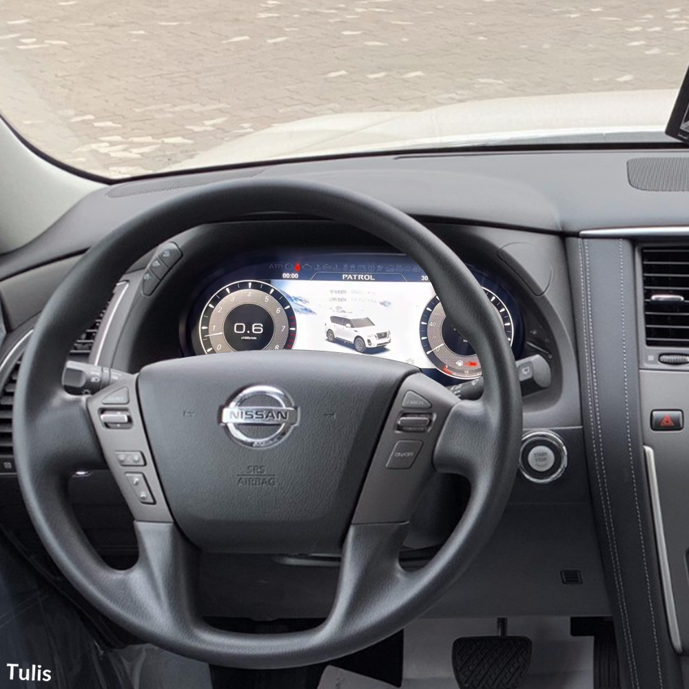 Nissan Patrol 2010-2021 Car Digital Cluster Instrument Virtual Cockpit Speedometer Dashboard Ghost Screen